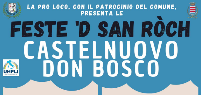 Castelnuovo Don Bosco | “Feste 'd San Ròch” (edizione 2024)