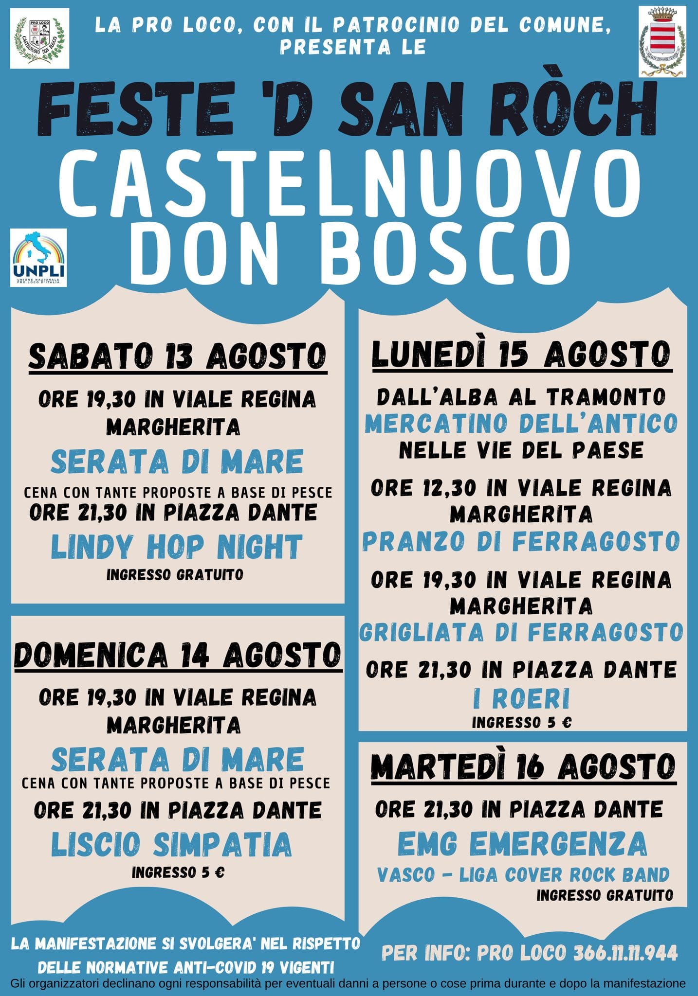 Castelnuovo Don Bosco | Feste 'd San Ròch (edizione 2022)