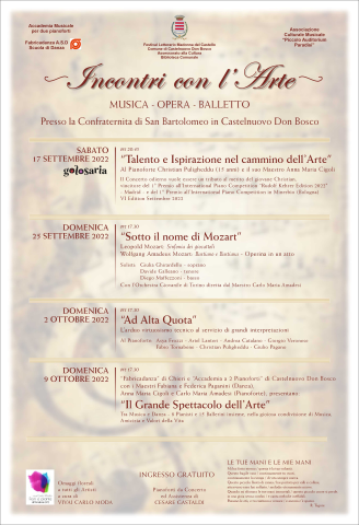 Castelnuovo Don Bosco | "Talento e Ispirazione nel cammino dell'Arte"